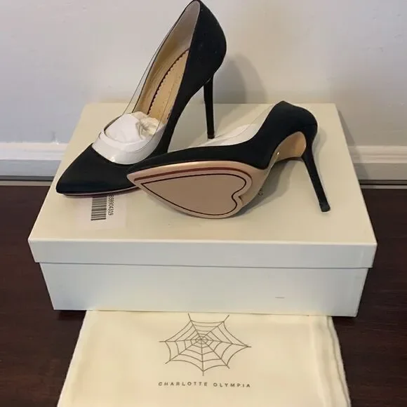 Charlotte Olympiasilk satin party heels size 6,5